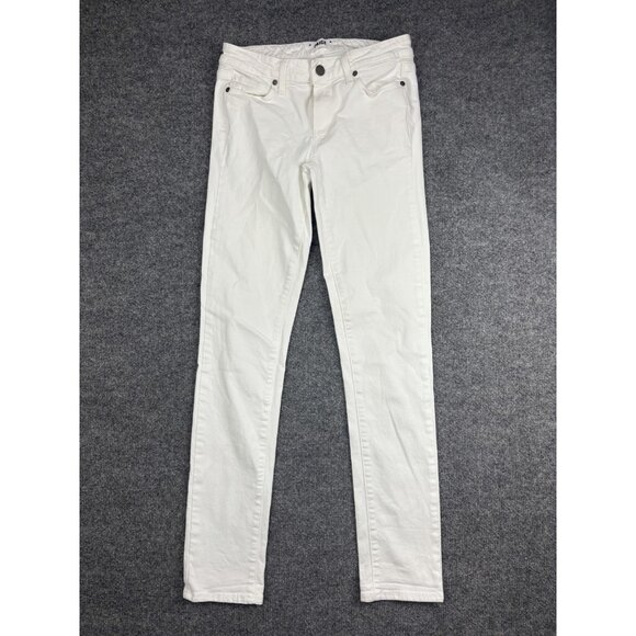 PAIGE Denim - Paige Skyline Skinny Jeans Womens 27 White Made in USA Stretch Denim Mid Rise